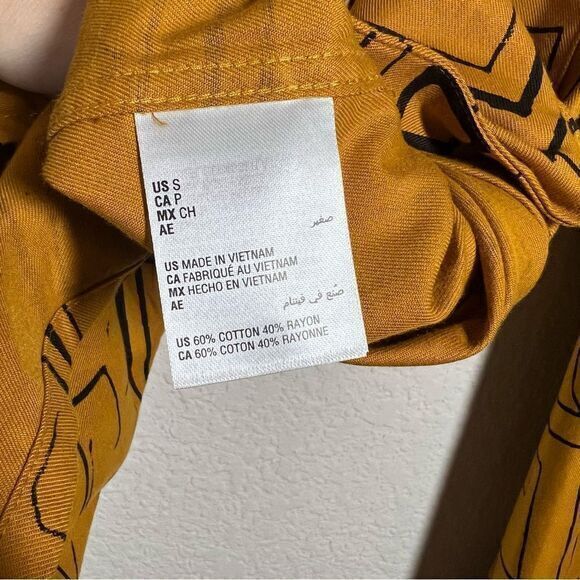 International Concept‎ Yellow Geometric Long Sleeves Button Down Shirt Womens S - Picture 6 of 7